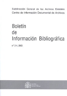 Boletín de información bibliográfica nº 3-4, 2003