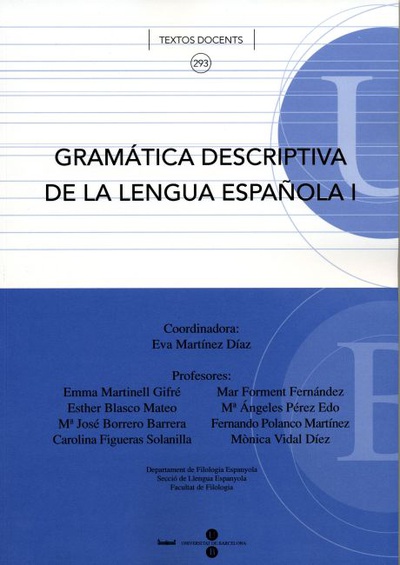 Gramática descriptiva de la Lengua Española I