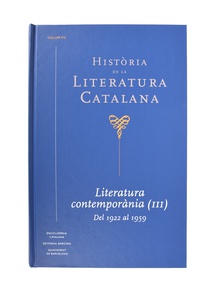 Història de la literatura catalana. Volum VII. Literatura contemporània (III) Del 1922 al 1959