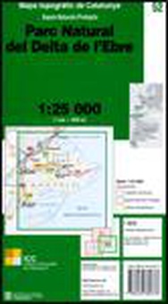 Mapa topogràfic de Catalunya 1:25 000. Espais naturals protegits - 52 Parc natural del Delta de l'Ebre