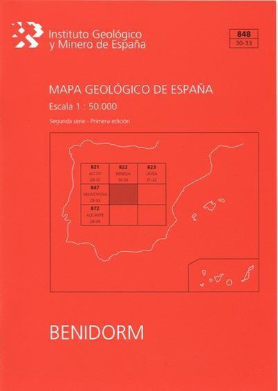 Benidorm, 848: mapa geológico de España escala 1:50.000