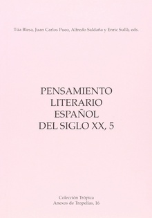 Pensamiento literario español del siglo XX, 5