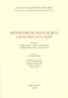 Repertori de manuscrits catalans (1474-1620). Obra completa