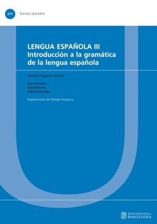 Lengua española III. Introducción a la gramática de la lengua española