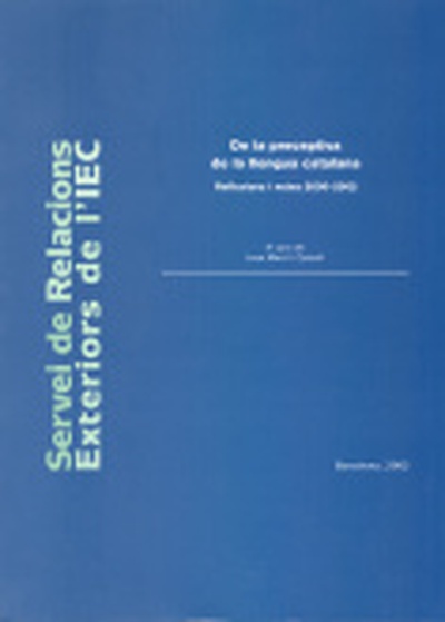 De la preceptiva de la llengua catalana : reflexions i notes 2000-2002 / a cura de Joan Martí i Castell