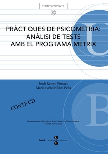 Pràctiques de psicometria: Anàlisi de tests amb el programa Metrix + CD-ROM