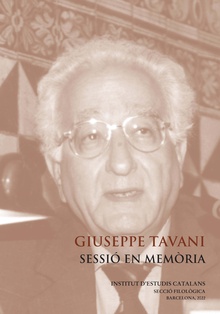 Giuseppe Tavani : sessió en memòria, 13 de novembre de 2020