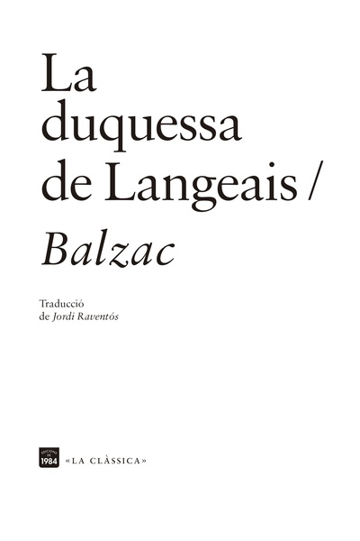 La duquessa de Langeais