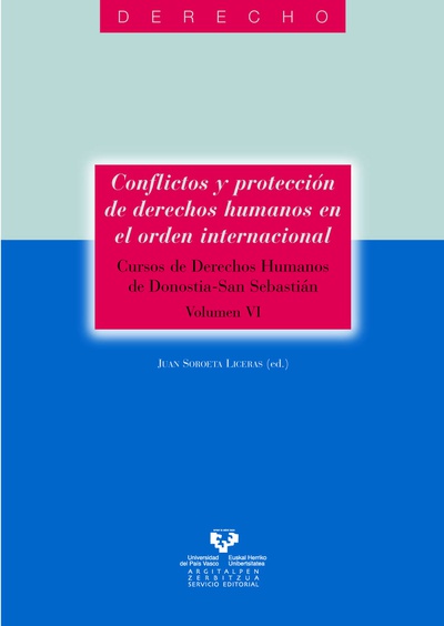 Conflictos y protección de derechos humanos en el orden internacional. Cursos de Derechos Humanos de Donostia - San Sebastián. Vol. VI