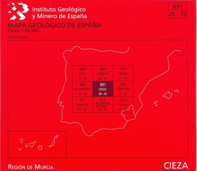 Mapa geológico de España escala 1:50.000. Edición Digital. Cieza, 891