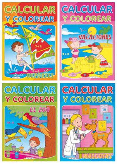 Calcular y colorear (4 títulos)