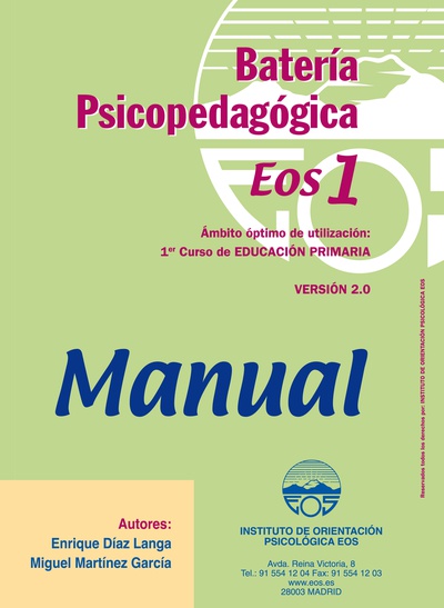 Batería Psicopedagógica EOS-1 (Manual)