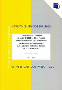 Los puntos de conexión en la ley 1/2002 de 21 de febrero de coordinación de las competencias del Estado y  las Comunidades Autónomas en materia...