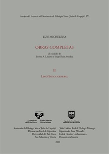 Luis Michelena. Obras completas. II. Lingüística general