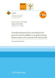 Fortalecimiento de la sociedad civil para la acción pública y la gobernanza democrática en contextos de desarrollo