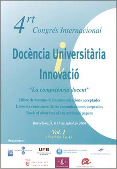 4rt Congrés Internacinal Docència Universitària Innovació Vol 1