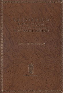 Breviarium gothicum secundum regulam beatissimi isidori archiepiscopi hispalensis jussu cardinalis no-Piel con caja